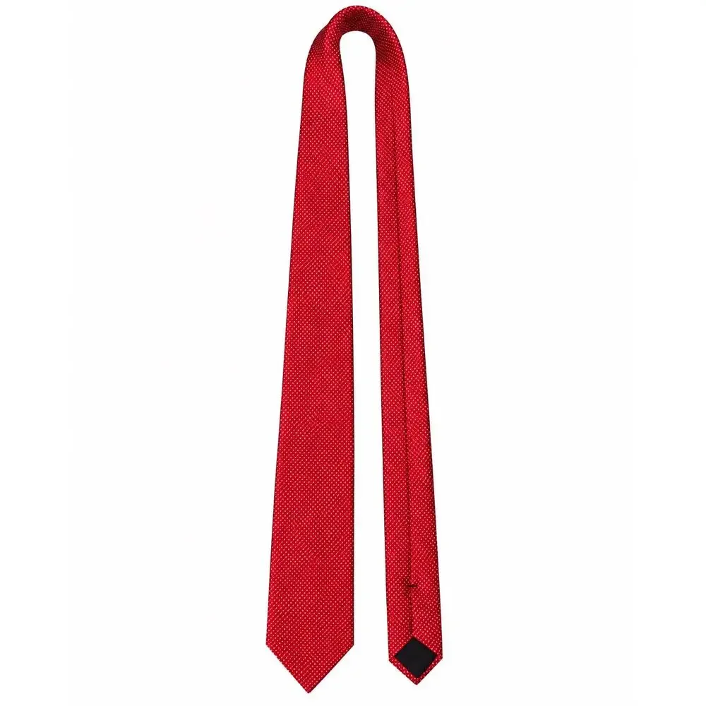 Jones New York Red Micro Dot Men’s Necktie 100% Polyester Classic Business Tie